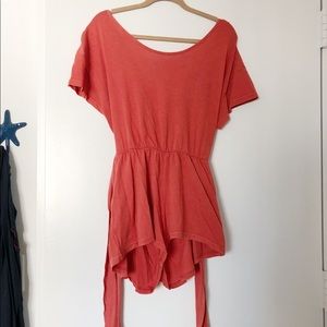 Free people open back romper size small